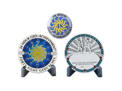 24 Hour - 48 Caches Geo-Achievement® Award Set.