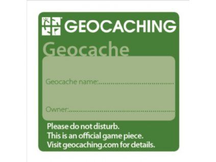 Geocache sticker 37x37mm ENG