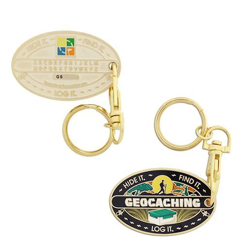 geo-versand Personalisierbar - Holz - Geocoin Schlüsselanhänger HERZ
