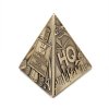 3D Trifecta Geocoin3D Trifecta Geocoin antique bronze.