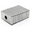 Magnet 20 x 10 x 3 mm s otvorom, geocaching.