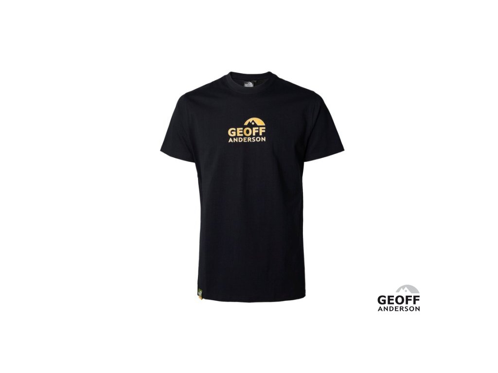 Tričko Geoff Anderson Organic Tee black, orange logo