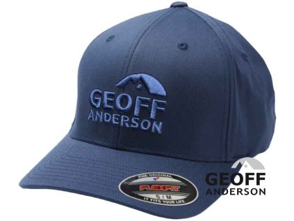 Kšiltovka Geoff Anderson Flexfit NU modrá 3D bílé logo (Velikost L/XL)