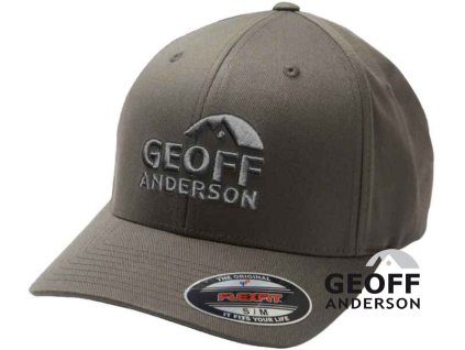 Kšiltovka Geoff Anderson Flexfit NU šedá 3D bílé logo (Velikost L/XL)