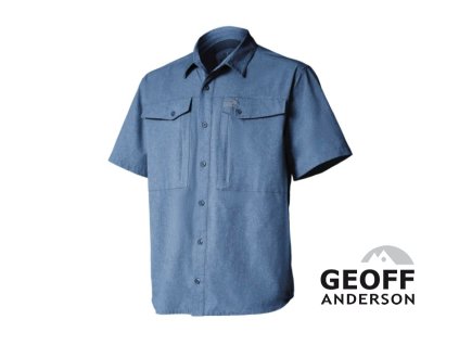 Košile Zulo II Geoff Anderson krátký rukáv - modrá (Velikost S)