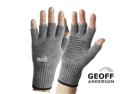 Geoff Anderson rukavice bez prstů Merino šedé