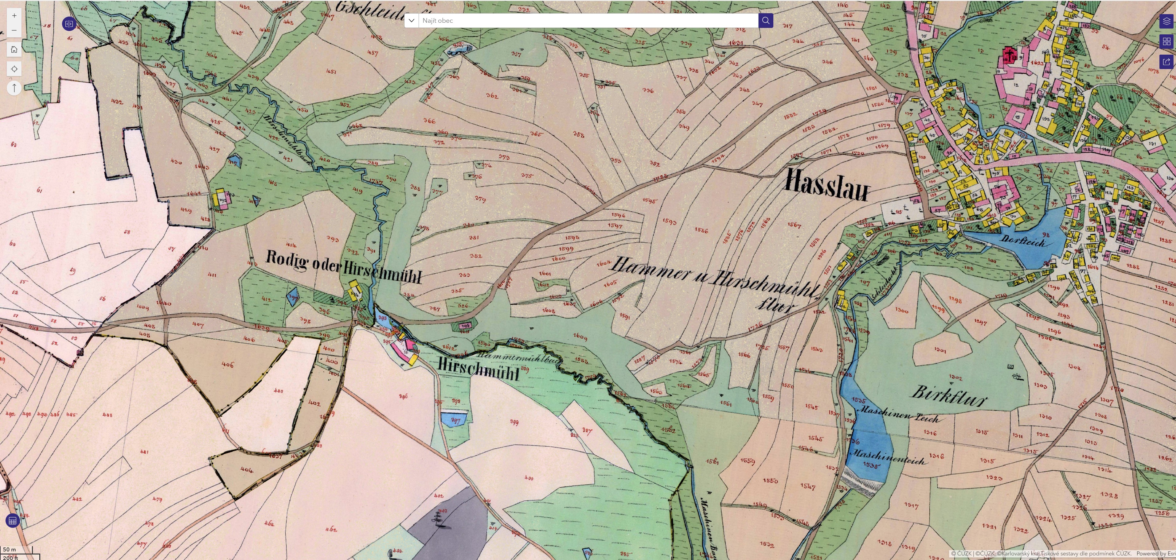 mlyn-u-hazlova-cis-otisky-Rodig-oder-Hirschmuhl-Jeleni-mlyn