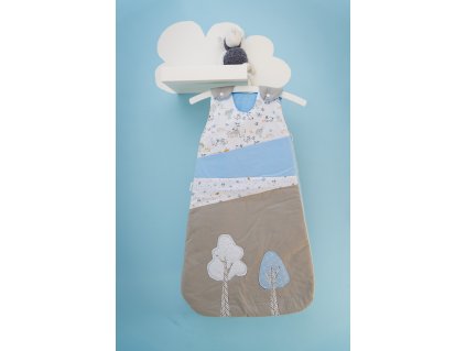 spací vak s aplikacemi králíčci na louce