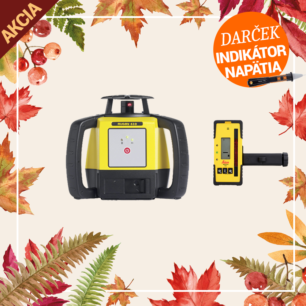 Rotačný laser Leica Rugby 610 + Darček - 27% ZĽAVA !