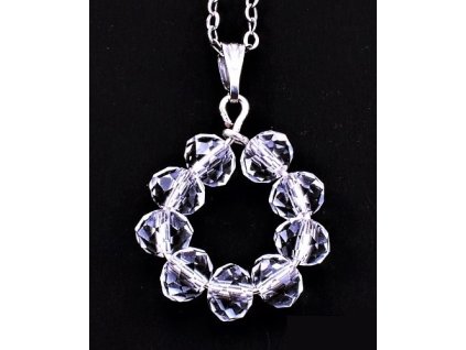 GeoZdravi kristalovy privesek fasetovany kruh