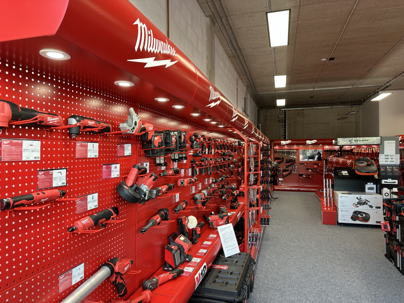 Showroom Gepex, Milwaukee nářadí v Lelekovicích