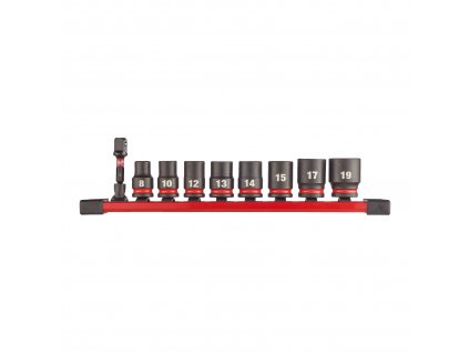 Sada průmyslových hlavic Shockwave 3/8" krátké - 9ks