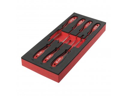 Pěnová vložka se sadou šroubováků SL+PH - 7ks(SL 0,5x3x75, SL 0,8x4x100, SL 1,0x5,5x125, SL 1,2x6,5x125, PH0x75, PH1x100, PH2x125)