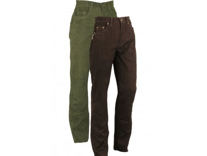 Kožené kalhoty Fuente - zelené