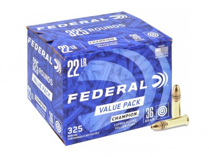 .22LR Federal Champion 36gr/2,33g Copper-Plated HP, 325 ks (725)