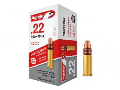 Aguila .22LR Interceptor 40gr/2,59g CP Solid Point, 50 ks (1B220320/1B223600)