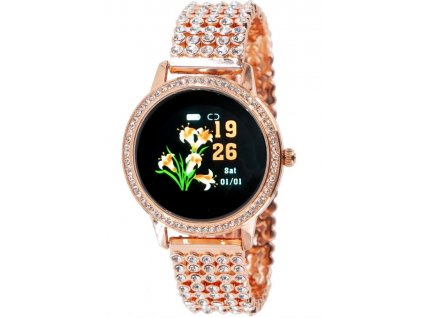 OXE Smart Watch Stone LW20 - chytré hodinky, Rose Gold