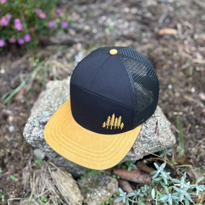 Kšiltovka Trucker-7 Panel - černá - výšivka stromky