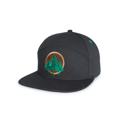 Kšiltovka snapback černá - aplikace stromy