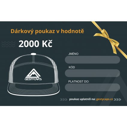 dárkový poukaz na 2000kč