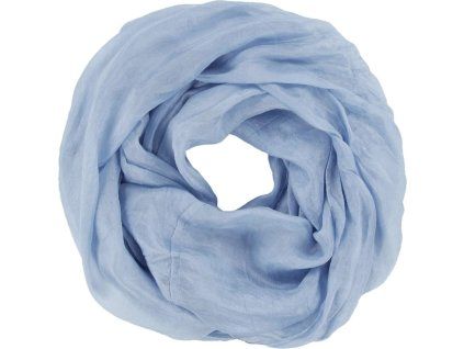 Hedvábný šátek loop-scarf Kiana light blue