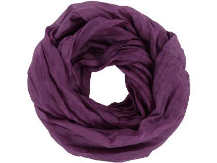 Hedvábný šátek loop-scarf Kiana plum