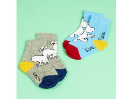 Dětské ponožky Moomin baby blue 2-pack