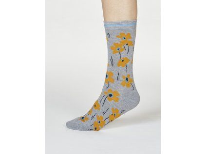 Bambusové ponožky Peggie Floral grey 37-40