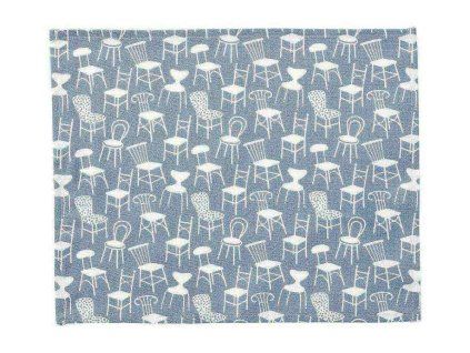 Prostírání Chairs blue 2-set 45x35