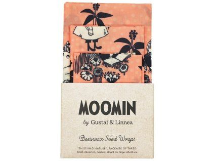 Bees Wrap 3-Set Moomin Enjoying Nature assorted