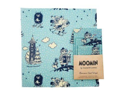 Bees Wrap 3-Set Moomin In Winterland assorted