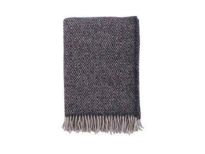 vlneny pled stella dark grey 130x200