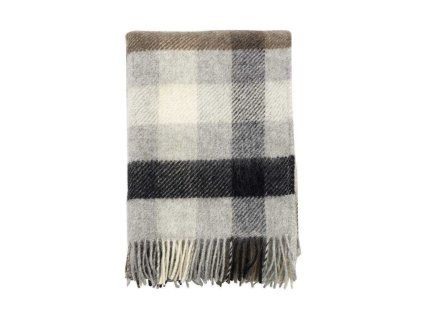 Vlněný pléd Gotland multi grey 130x200