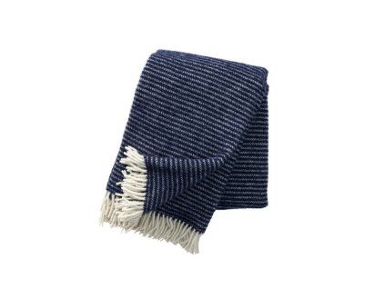 Vlněný pléd Ralph navy blue 130x200