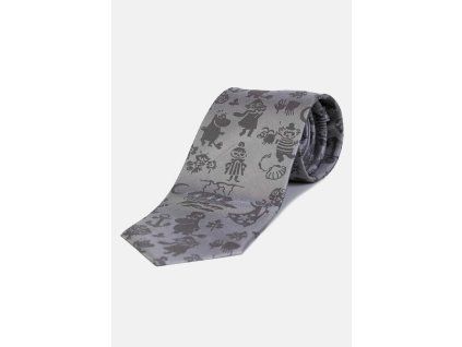 Hedvábná kravata Moomin Summer grey