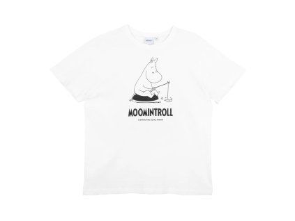 Bavlněné tričko Moomin Character Moomintroll bílé