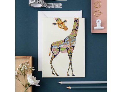 Autorská pohlednice Giraffe 12 x 17