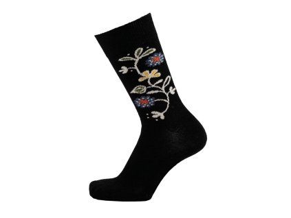Merino ponožky Bloom black