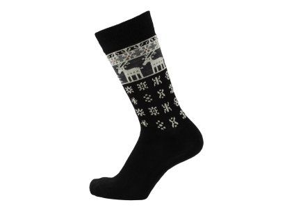 Merino ponožky Deer black
