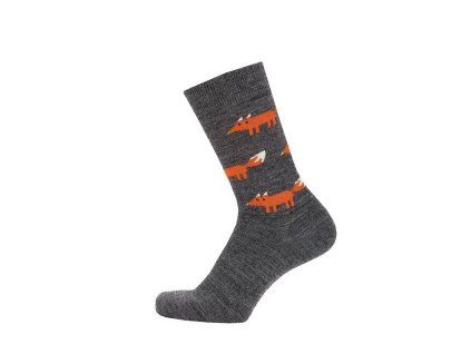 Merino ponožky Fox antracite