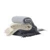 Vlněný pléd Twist light grey 130x200