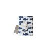 muselinova decka fish blue 120x120