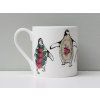 Porcelánový hrnek Dancing penguins