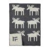 Vlněná deka Moose grey 130x180