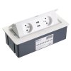 výklopná zásuvka GTV soft 2 x 220 V + 2 x USB, kabel 1,5 m, bílá