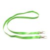Šňůrka pevný textil bez potisku s dvěma karabinami zelená