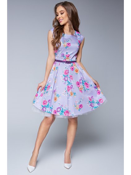 fialkové letní šaty
