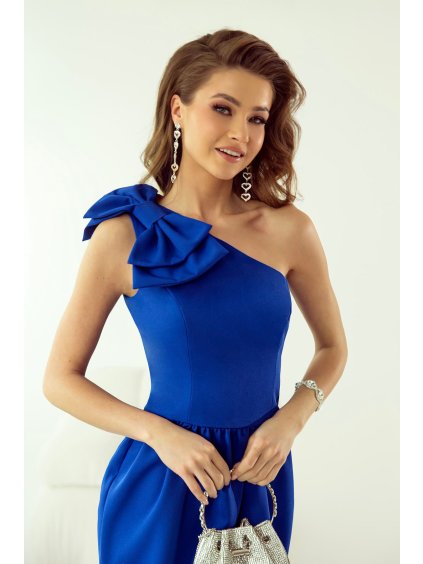 Šaty na jedno rameno Rosalia, Royal blue