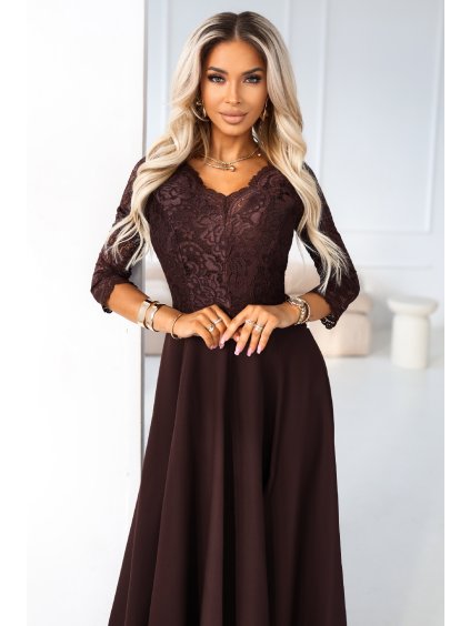 Společenské šaty Amber, Čokoládové