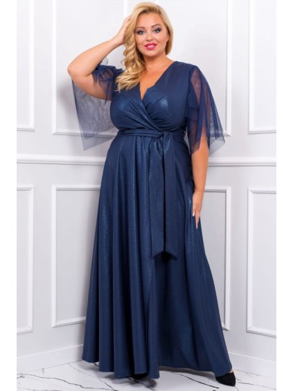 Zeštíhlující šaty s rukávkem Evita, Granátové